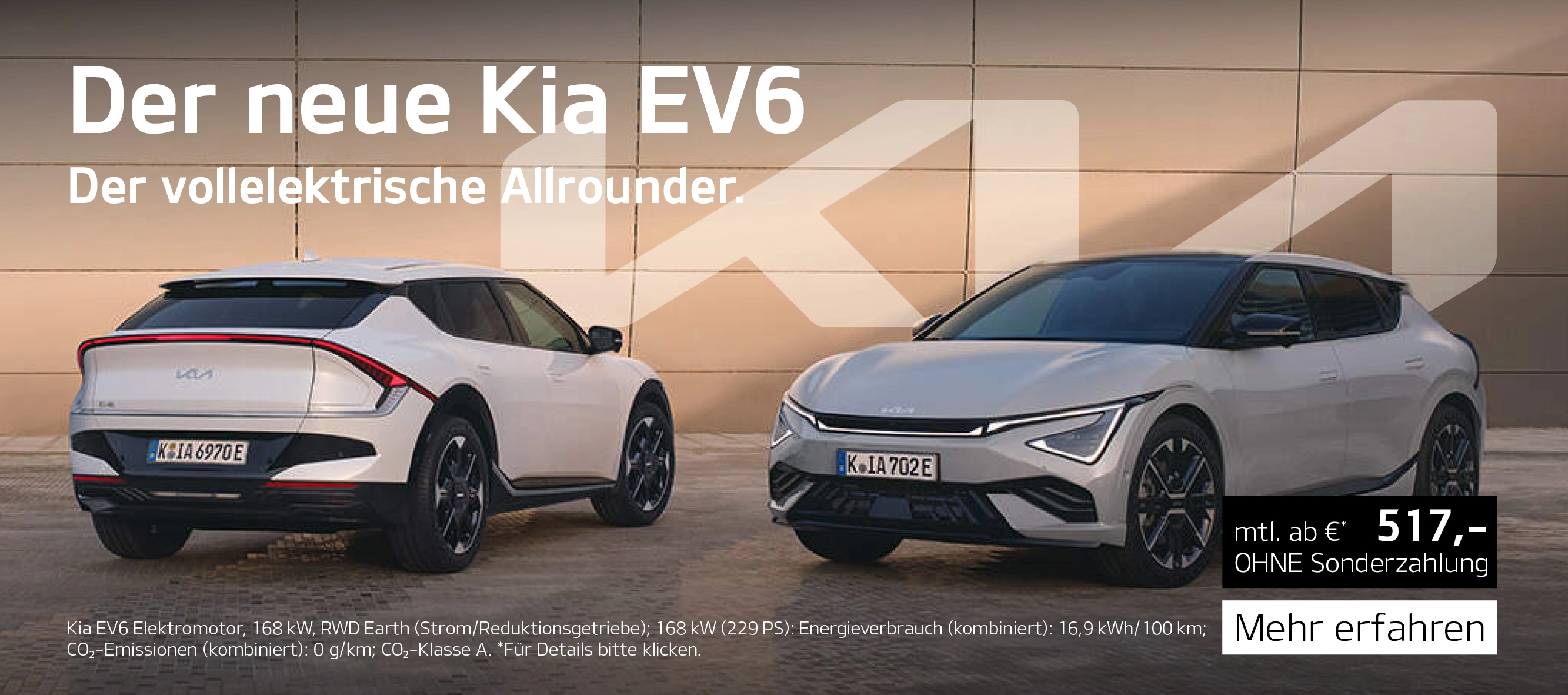Slider der neue Kia EV6 