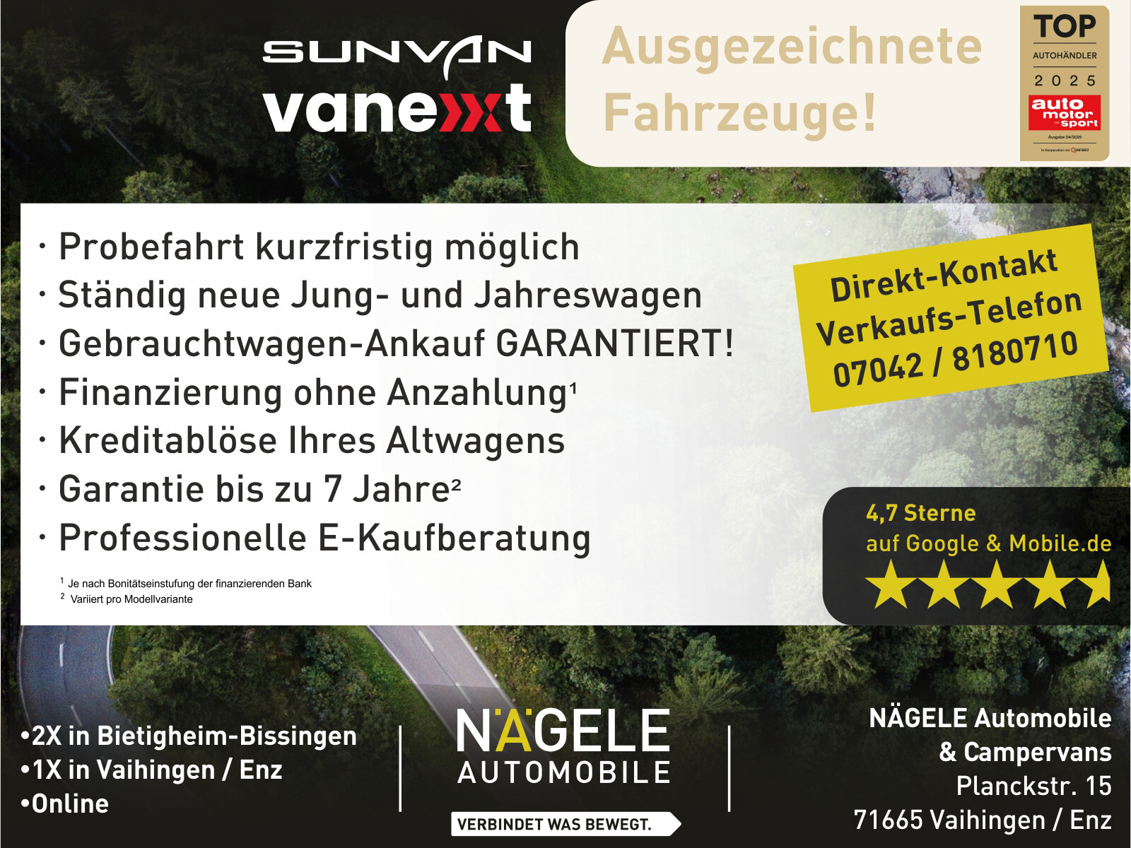 Sunvan Compact Wohnmobil FZG618 | Schlaf-Hubdach