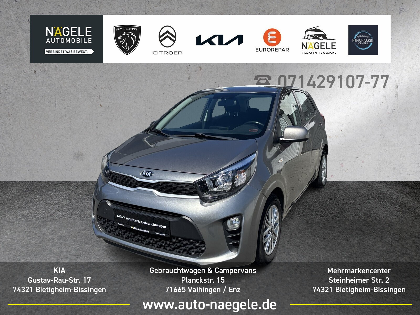 Picanto 1.0 Edition 7+Bluetooth+Klima+Sitzh. BC