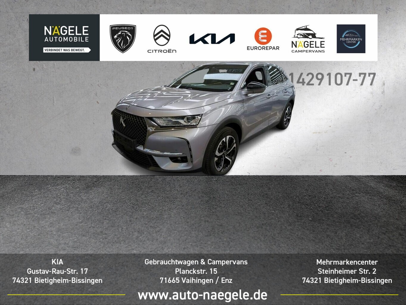 DS7 Crossback 180 Bastille|NAVI+ACC+KAMERA+AHK