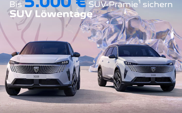  Peugeot 5.000 € SUV-Prämie sichern