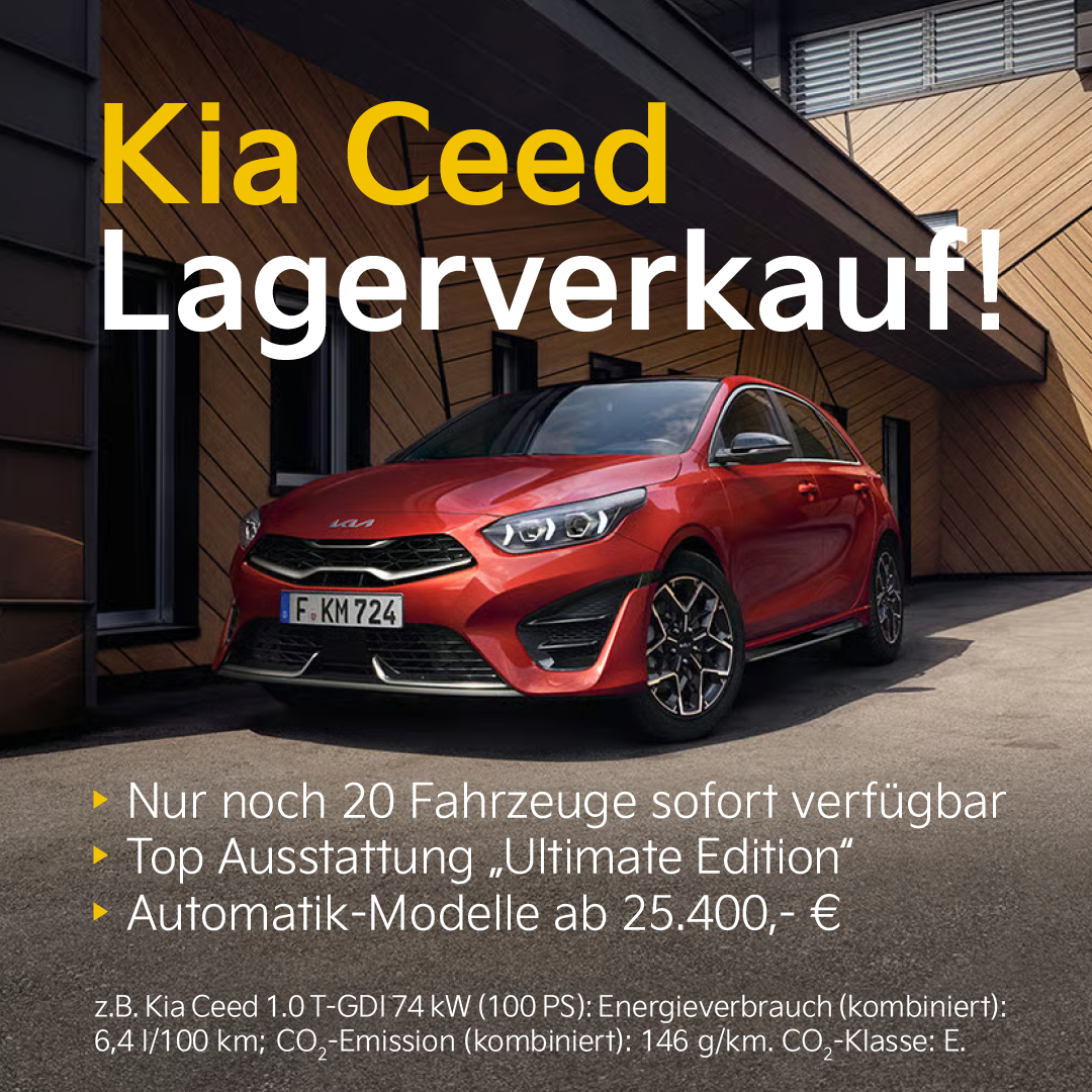 BEITRAGSBILD KIA CEED NEUWAGEN LAGERAKTION