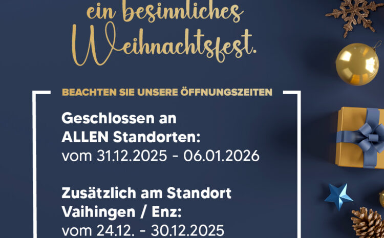  Hinweis auf Öffnungszeiten